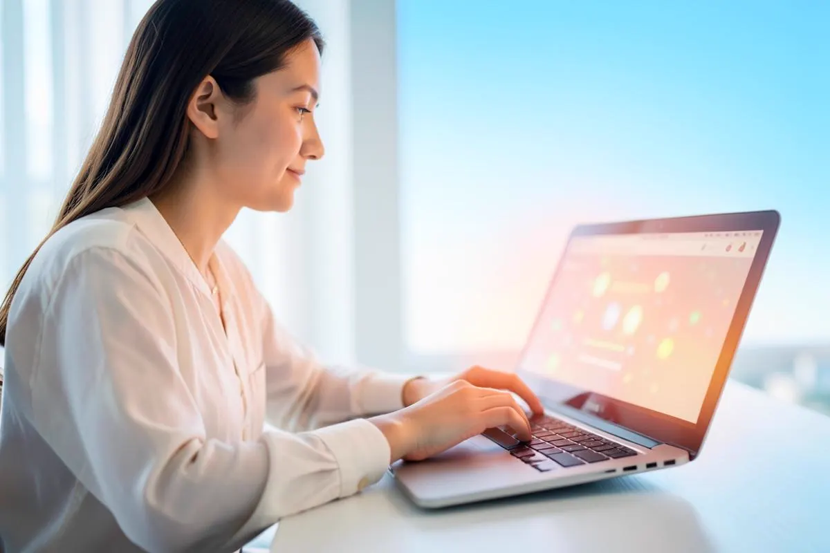Person searching on a laptop, illustrating SEO and search visibility work — How To Build A Podcast Content Strategy From Scratch