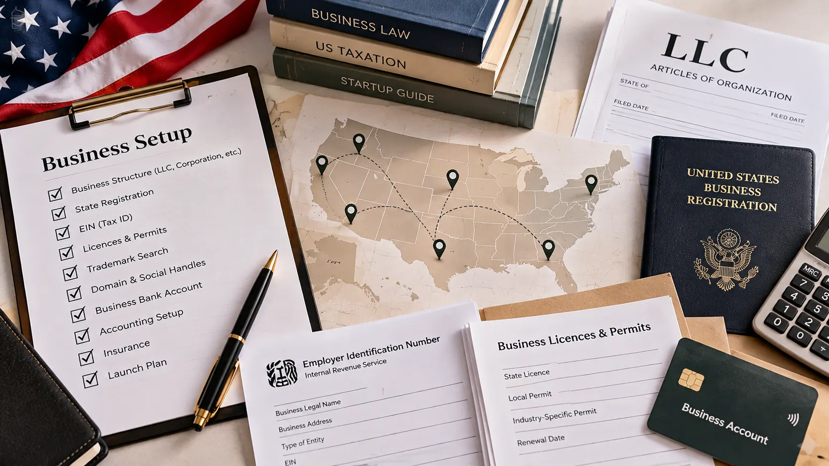 US business registration and financial setup checklist
